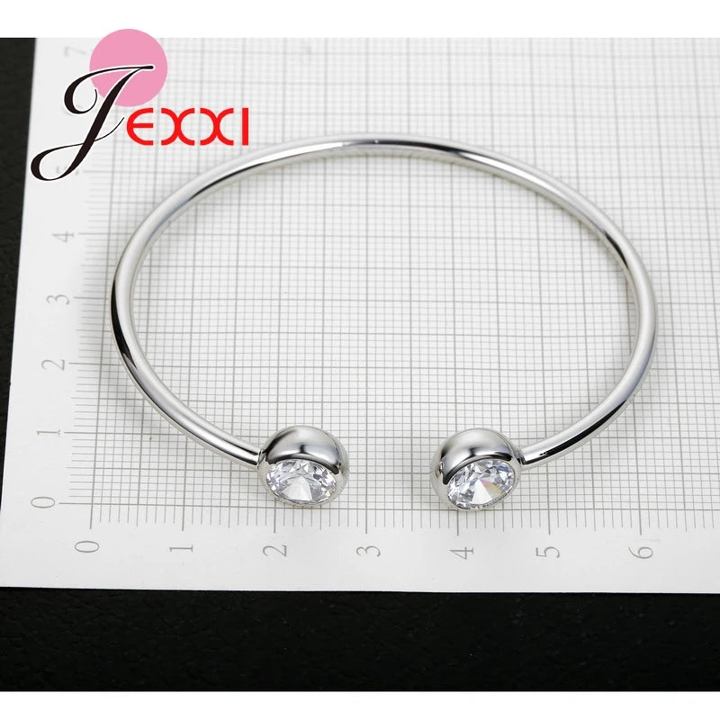 Genuine Fine 925 Sterling Silver Charming Jewelry Bracelet Bangles Women Fashion Accessories Factory Price Free Shipping