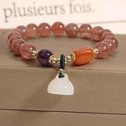 Pulseira de Pérolas de Água Doce Natural para Mulheres